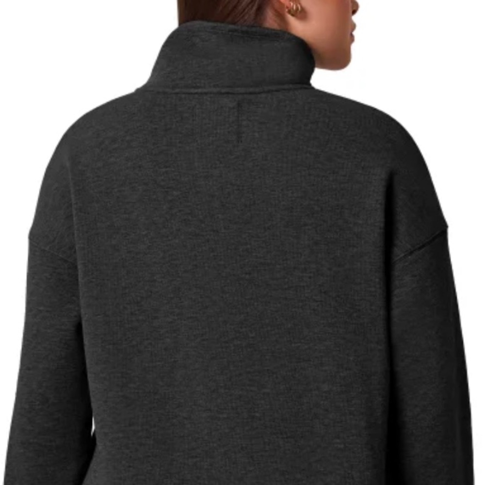 Mondetta Ladies' Fleece Full-Zip Jacket Black/Gray - Picture 4 of 4